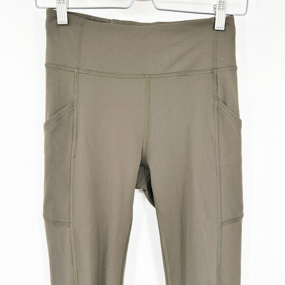 Lululemon Womens Invigorate High Rise Tight 25" Active Leggings 6 Dark Olive - Picture 3 of 8